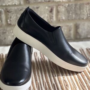 Fitflop Rally Black Leather Slip-On Women’s Shoes